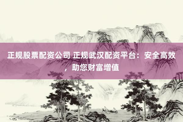 正规股票配资公司 正规武汉配资平台：安全高效，助您财富增值