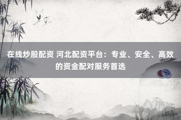 在线炒股配资 河北配资平台：专业、安全、高效的资金配对服务首选