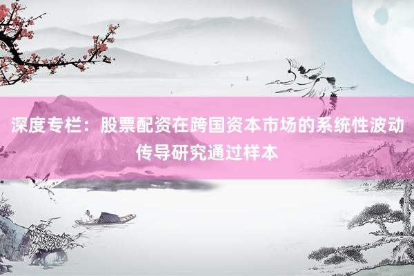 深度专栏：股票配资在跨国资本市场的系统性波动传导研究通过样本