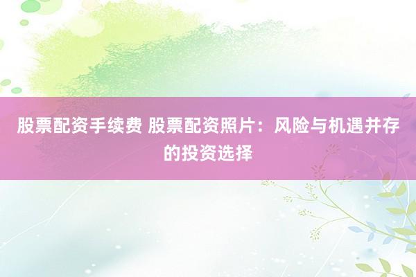 股票配资手续费 股票配资照片：风险与机遇并存的投资选择